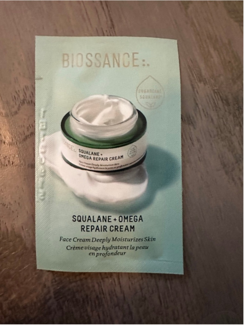 Women's Biossance Squalane + Omega Repair Cream Moisturizer Sample - 2ml